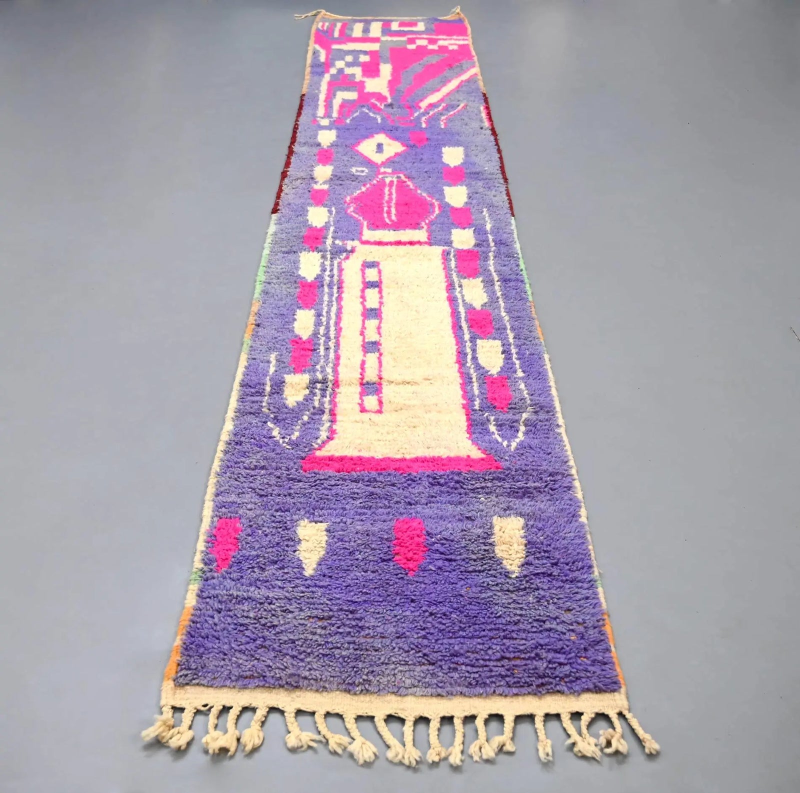 Vintage Runner Moroccan Rug 2.3 x 11.5 feet / 76 cm x 431 cm - Ettilux Home