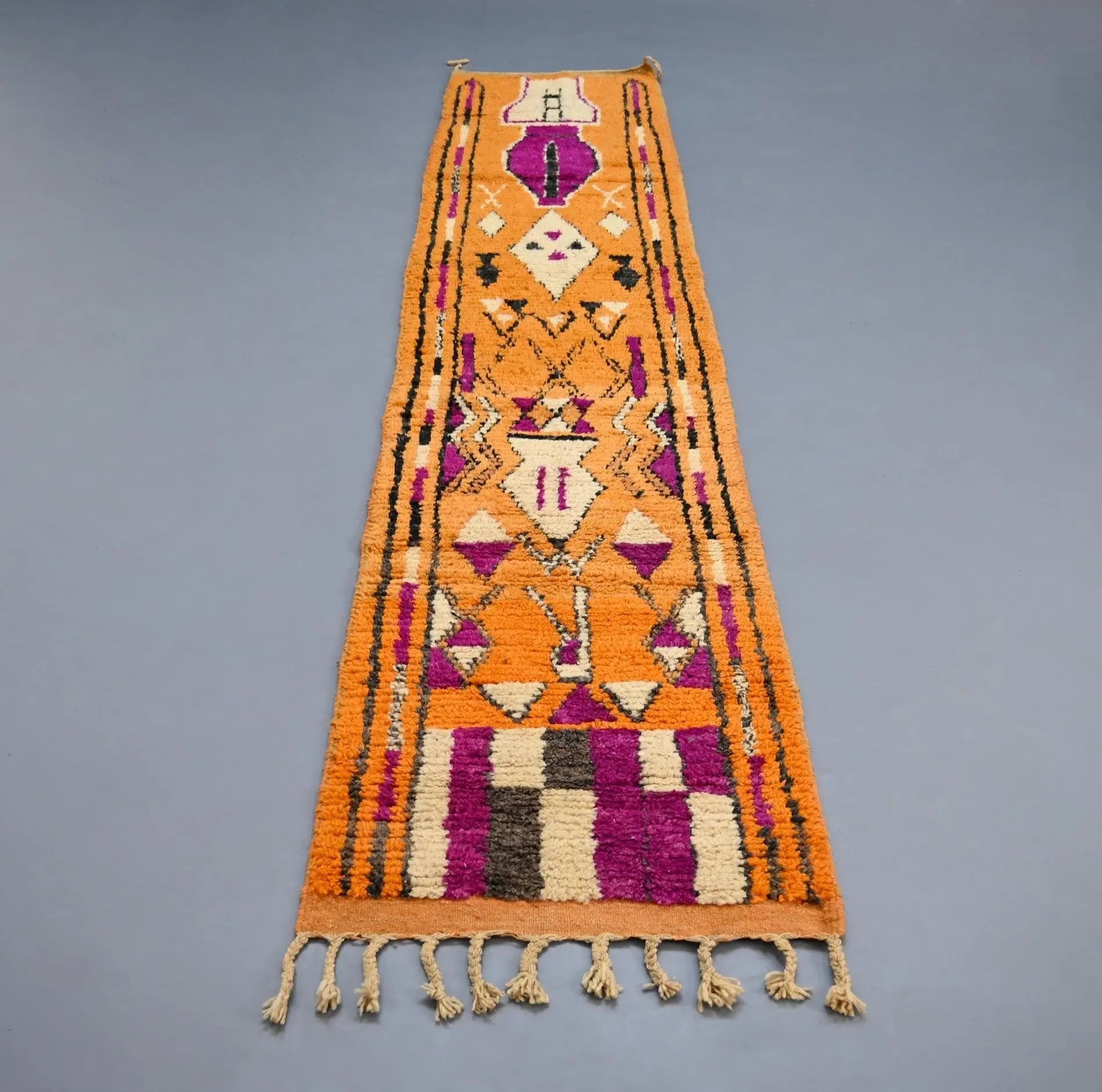 Vintage Runner Moroccan Rug 2.4 x 12.4 feet - Ettilux Home