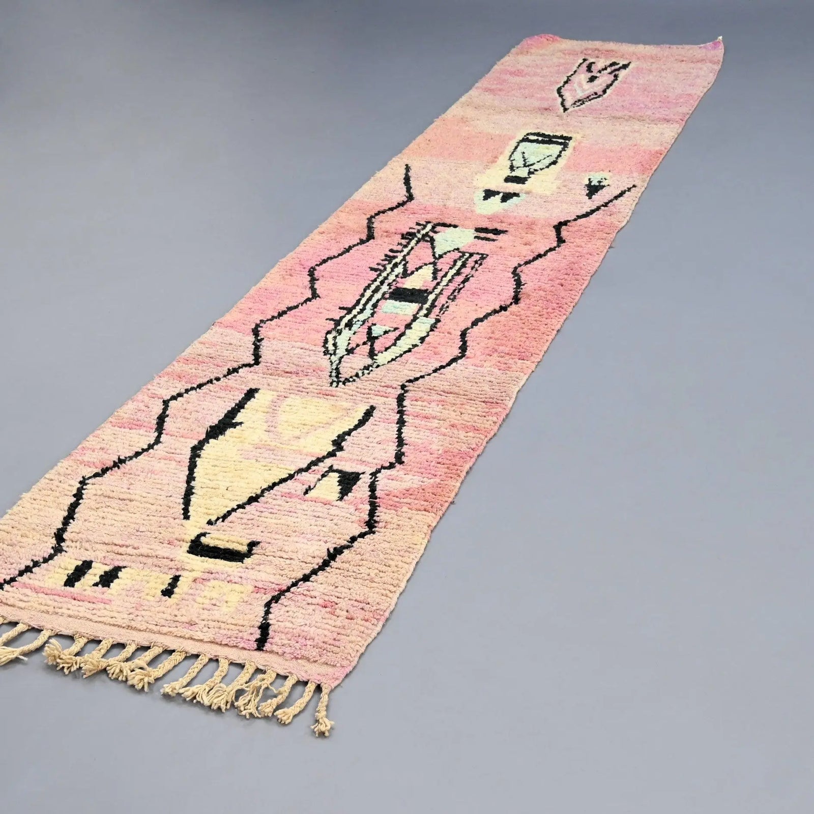 Vintage Runner Moroccan Rug 2.7 x 12.4 feet / 82 x 378 cm - Ettilux Home