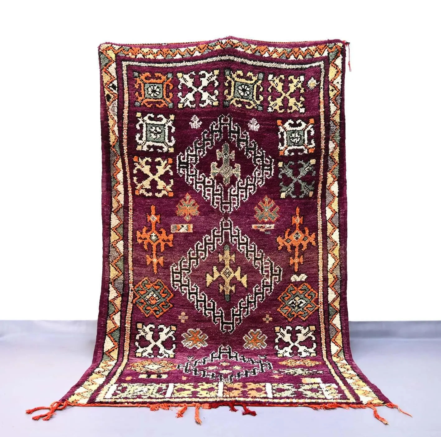Vintage Testamen Moroccan Rug 5.3 x 9.2 ft / 163 x 283 cm - Ettilux Home