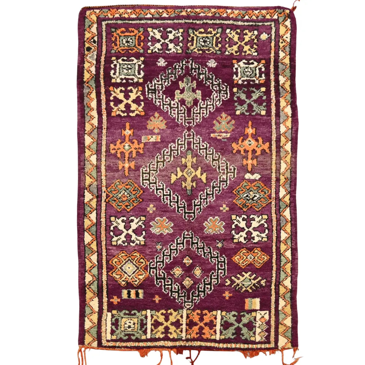 Vintage Testamen Moroccan Rug 5.3 x 9.2 ft / 163 x 283 cm - Ettilux Home