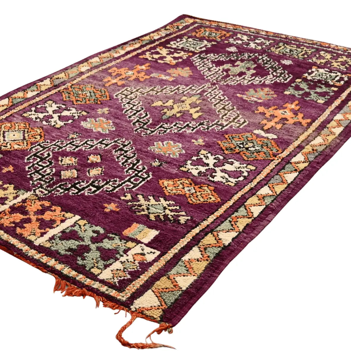 Vintage Testamen Moroccan Rug 5.3 x 9.2 ft / 163 x 283 cm - Ettilux Home