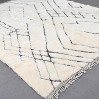 Thumbnail for White Authentic Beni Ourain Moroccan Rug - Ettilux Home