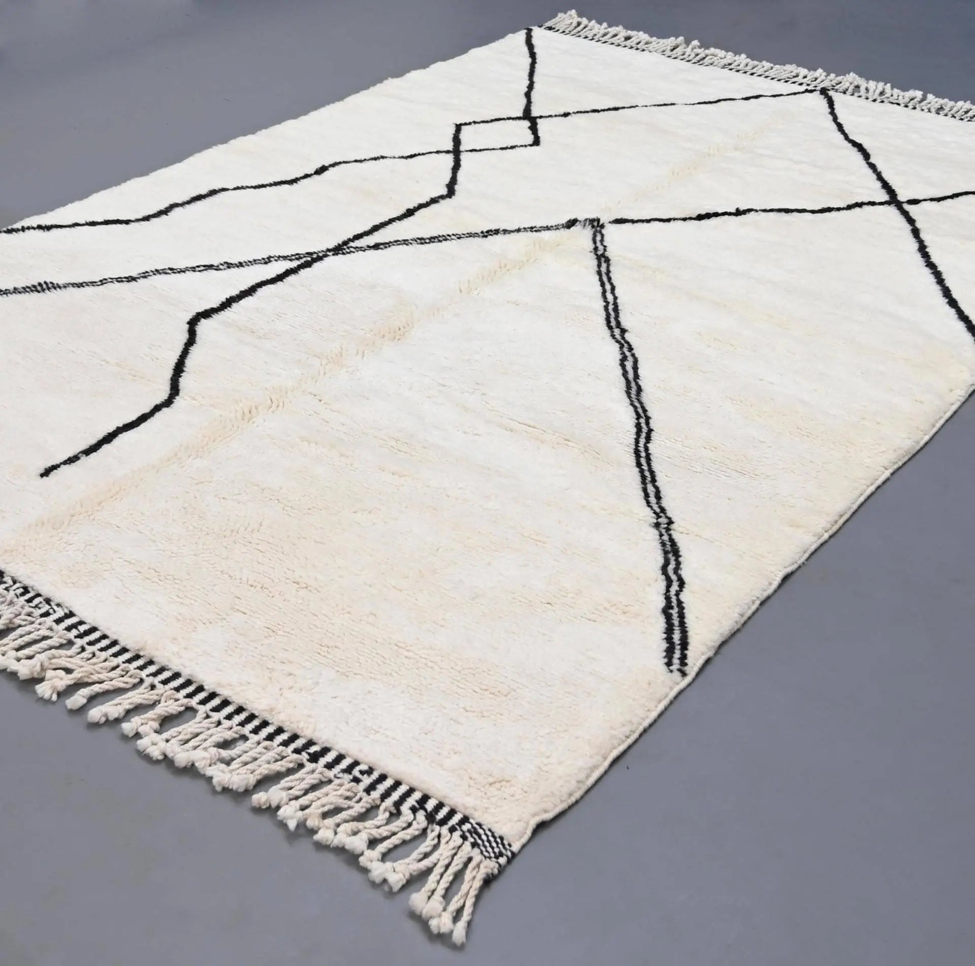 White Authentic Beni Ourain Rug - Ettilux Home